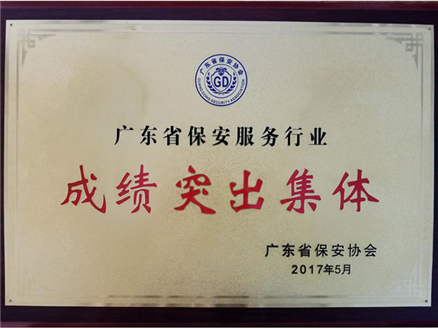 广东省保安协会成绩突出集体